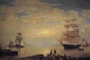 Fitz Hugh Lane Gloucester Harbor at Sunrise china oil painting artist